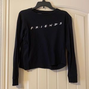 Friends Long Sleeve Crop Tee Shirt